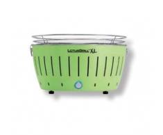 LotusGrill XL LG G435 U GR Barbecue con batterie e cavo di alimentazione USB, 43,5 x 25,7 cm, Verde