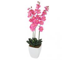 Closer To Natura Orchidea phalaenopsis 2 Artificiale deriva in Un Vaso di Ceramica Rose 110 cm