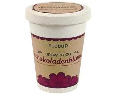 Feel Green Ecocup, fiore di cioccolato, idea regalo sostenibile (100% Eco Friendly), Grow Your Own/set di coltivazione, piante in tazza di caffè