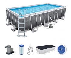 Bestway Piscina Power Steel Rettangolare 5.49m x 2.74m x 1.22m FUORITERRA, Colore