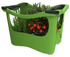 U-greeny Pflanzbox Fioriera rialzata per Piante da Balcone, Giardino e terrazza, Sistema di drenaggio dellAcqua Integrato, Resistente alle intemperie, Colore Verde
