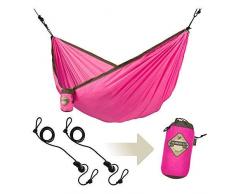 LA SIESTA Colibri Fuchsia - Amaca da viaggio singola con fissaggio