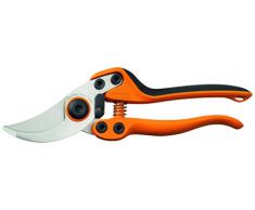 Fiskars Forbici da potatura professionali con lame bypass per rami freschi, Lame in acciaio di qualità, Lunghezza: 20 cm, Nero/Arancione, PB-8 M, 1020204