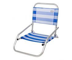 Aktive 53953 - Sedia Pieghevole Fissa Alluminio Beach 66x47x54 cm - Blu