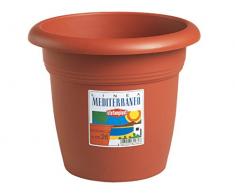Stefanplast 3826755 Vaso Mediterraneo Cm 55 Giardino Arredo da Esterno, Marrone, 55 cm