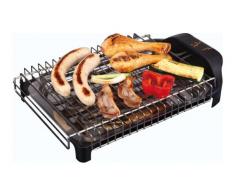 Jata BQ101 Elettrico - 2400W Nero Barbecue e bistecchiera