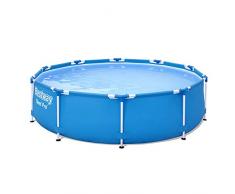 Bestway 56679 | Steel Pro - Piscina Fuori Terra Rotonda, 305X76 cm, Pompa di Filtraggio Inclusa