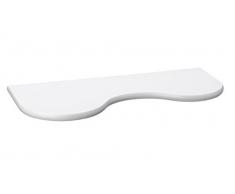King Home M1106004 Mensola Stondata in Truciolare Nobilitato Bordato su 3 Lati 70X19,5X1,8H Bianco