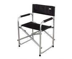 Aktive 62617 Sedia regista pieghevole, 57 x 47 x 82 cm, nero