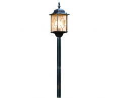 Konstsmide 7245-759 Milano Lampada da sentiero BxPxH 16x16x105 cm, IP43, 1 x 75 W, Colore Nero/Argento