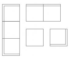 King Collection Outdoor T1007393 Tavolo Neptune Quadro con Top in Vetro Temperato, 72X72X31H