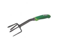 Ribiland PROFGR9 Rastrello 4 Denti Soft Touch, Verde, 33x8x8 cm