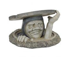 Design Toscano NG33392 Scultura da Giardino lAbitante di sotto, Grande, Abbronzatura, 44.5x44.5x26.5 cm