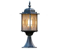Konstsmide 7246-759 Milano Lampioncino BxPxH 16x16x51 cm, IP43, 1 x 75 W, Colore Nero/Argento