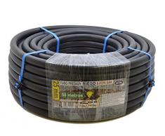 M&Ms S&M 012426 - Tubo da irrigazione in polietilene, 25 x 6 ATM - 50 m, Colore Nero