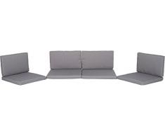 beo 120gr. Poliestere PY301 Lounge Cuscino di Ricambio Set Monaco Rivestimento Impermeabile Grigio Chiaro