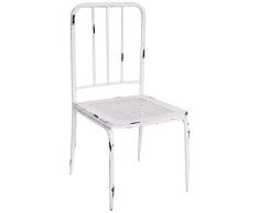 Better & Best 1402042 - Sedia per Giardino con sbarre nello Schienale, Colore Bianco