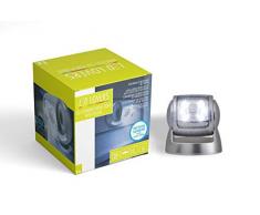 LED LOVERS Faretto Ruotabile con Sensore di movimento, Senza fili, A Pile, Per Pareti Esterne, Portico, Giardino, Piscina, Garage, Sentieri