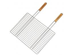 Campingaz 205704 - Griglia Rettangolare per Barbecue Simple Double, con Impugnatura in Legno, Dimensioni: 53 x 39 cm