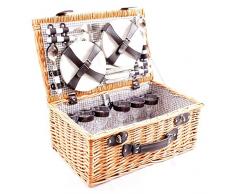 DiKasa Picnic Vimini con Accessori