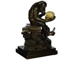 Design Toscano La teoria dellevoluzione umana di Charles Darwin Statuetta Animale, poliresina, finitura color bronzo, 20,25 cm