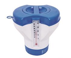 Jilong Accessori Piscina Dispenser Galleggiante Universale con Termometro, Bianco, 25x25x20 cm