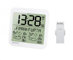 BRESSER MyTime Meteotime Orologio da Parete Radiocontrollato, Bianco, 22.5x22.5x2.5 cm