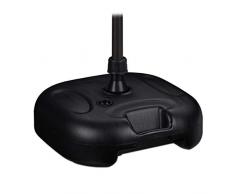 Relaxdays Base per Ombrellone, da Riempire con Acqua o Sabbia, per Aste D: 22-38mm, Piedistallo, Plastica, 44x42 cm,Nero
