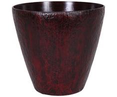Universal Vaso da fiori, per piante Roto Pebble, resistente al gelo e leggero, Rosso, 26x24cm