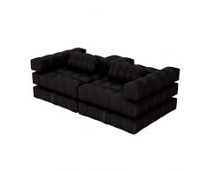 Pigro Felice 921986-MBLACK ModulAir Luxury Inflatable Sofa Set Piscina Galleggianti, Nero Opaco
