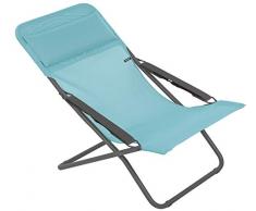 Lafuma Sedia a sdraio, Pieghevole e regolabile, Transabed, Batyline, Colore: Lago, LFM2863-8553
