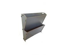 Home Garden Solutions 2 TER 48 Grigio Antracite Fioriera da Parete a terrazzo,