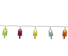 Star Decorazione Giardino, Party Light-Party Catena LED Popsicle, 10 Pezzi, Multicolore, 180 x 3,5 x 3,5 cm, 726 – 94