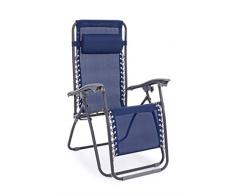 YES EVERYDAY Firenze Sedia a Sdraio, Blu-Antracite