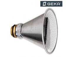 Geka 5001SB soffione Doccia con Filettatura Maschio g 3/10,2 cm Piastra 103 mm, Argento, 18 x 8 x 13 cm