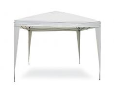 Gazebo pop up da 3x3 mt Colore bianco struttura in acciaio Copertura in poliestere 160gr/m² Completo di borsa per trasporto.