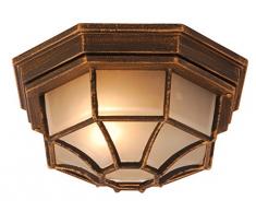 Lampada per Esterno Bianco/Oro PATINATO 1X60W E27 230V IP44 Art. 31213