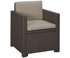 Allibert Poltrona Lounge Victoria, Marrone/Taupe, 65 x 63 x 77 cm, 233819