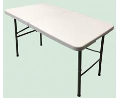 HomeLux 710090 - Tavolo Pieghevole in Resina, 122 x 61 x 74 cm