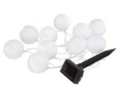 Best Season 477-13 - Catena Luminosa LED White Ball, 10 Pezzi, 2,7 m da Esterni, Luce Bianca Fredda