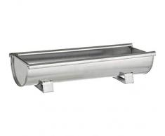 Dehner vaso grondaia, ca. 60 x 17 x 10 cm, zincata, argento