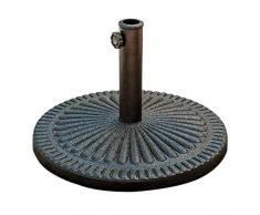 Aktive 53903 - Base per ombrellone Resina Sintetica - 49X33 cm - 14 kg - Tubo 38/48 mm