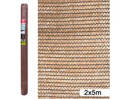 Ldk Garden - Rete di occultamento da giardino in plastica marrone, 5 x 2 m