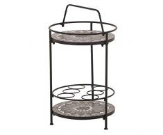 Siena Garden Como Tavolino Basso, Nero Opaco/Grigio Scuro