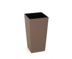 Lamela - Finezja 30x30x57h cm pot rattan grafite