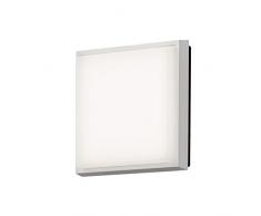 GnosjÃ¶ Konstsmide - Lampada da parete per esterni, in alluminio integrato, 4,5 x 17,5 x 17,5 cm, colore: Bianco