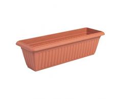 Iris Ohyama Slim Planter Relief 610 Brown Fioriera Sottile con Sistema autoirrigante, Marrone