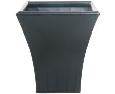 Cadice Interesse 800.1 Blk fioriera Metallo di Grandi Dimensioni Svasato 37 cm, Nero