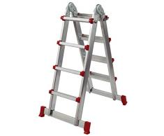 Homelux 825039 - Scala Multiuso in Alluminio, 3 + 4 gradini, 8,5 kg