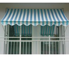 Angerer Morsetto appendino Tenda Strisce di Tessuto PE, Blu.